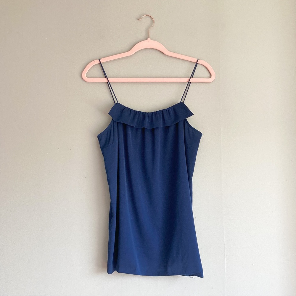 J. Crew Ruffle Neck Silky Cami